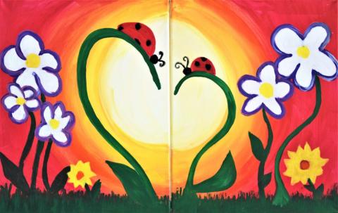 Painting of lady bugs