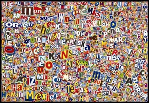 Map of US (2008) Collage