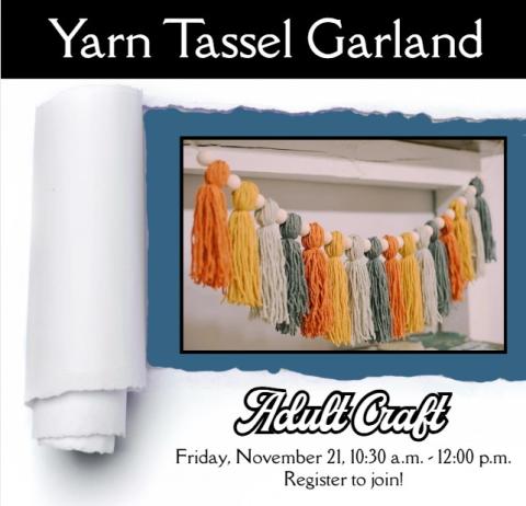 Yarn tassel garland
