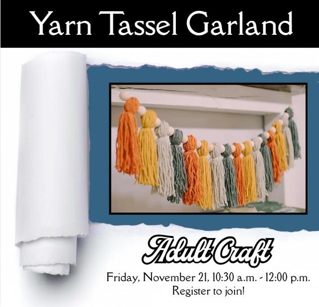 Yarn tassel garland