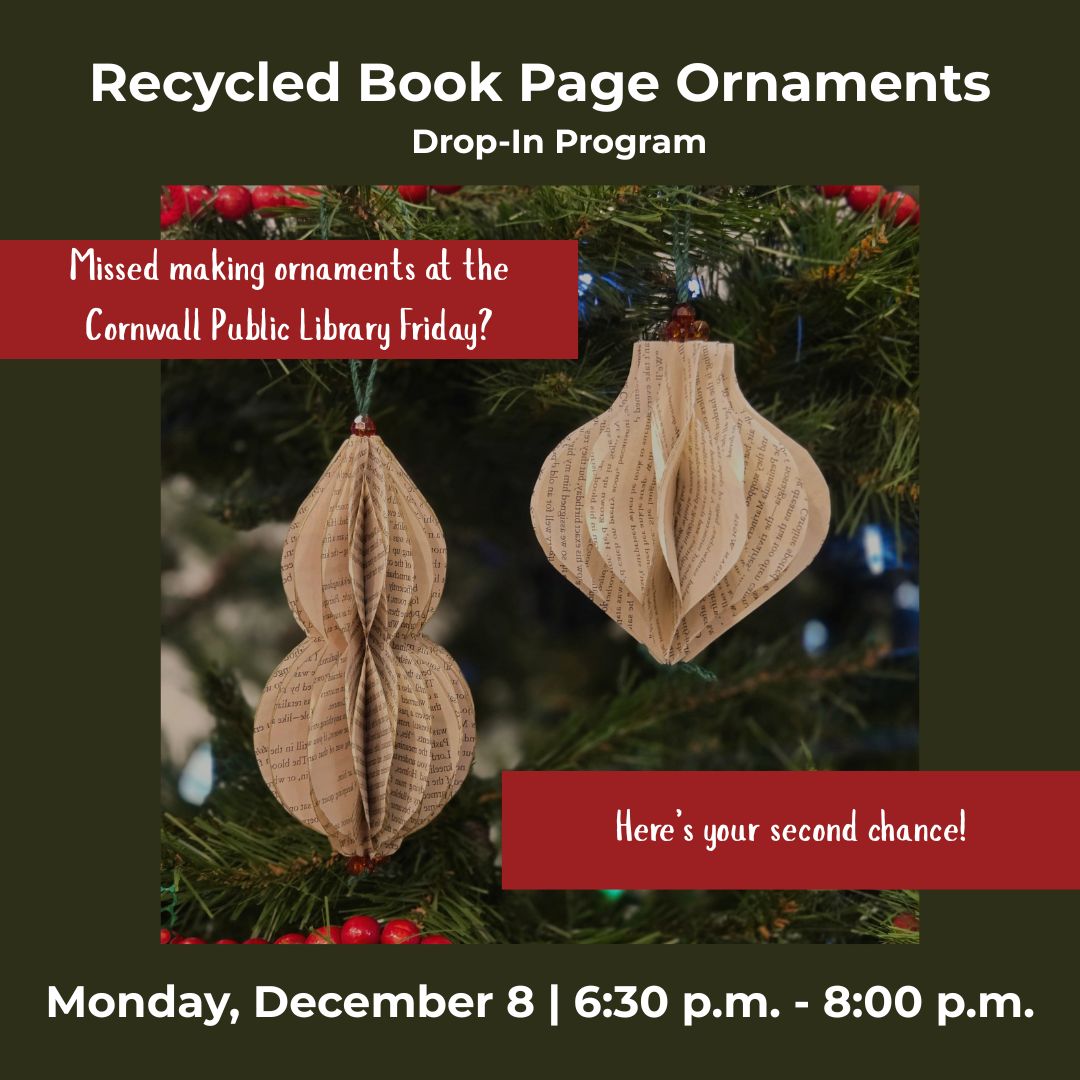 recycled book page ornaments